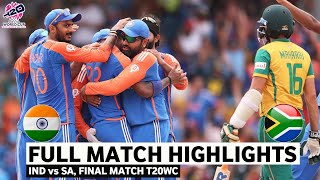 India vs South Africa ICC T20 World Cup 2024 Final Match Highlights  IND Vs SA Highlights [upl. by Nylsoj734]