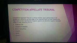 Competition Appellate Tribunal  Competition Act 2002 part 3 [upl. by Nnair]