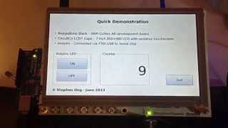 BeagleBone Black amp LCD7 Cape interfaced to Arduino [upl. by Mathi]