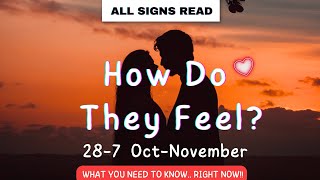 ALL SIGNS ♥️ Their FEELINGS for You🌹 Brutally HONEST Messages  OctNovember Tarot love reading [upl. by Jerrine]