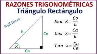 RAZONES TRIGONOMÉTRICAS en triángulos rectángulos  Características y ejemplos [upl. by Craig111]