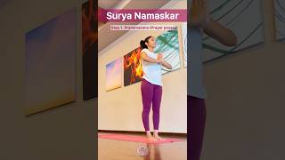 How to do Surya Namaskar  Sun salutation 🌞 Power yoga yoga suryanamaskar youtubeshorts viral [upl. by Cavil]