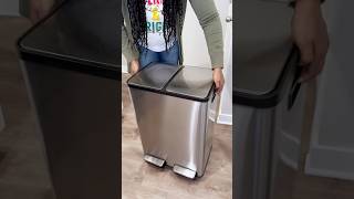 Finger Print Free Dual Compartment Stainless Steel Trash Can Review [upl. by Alayne]