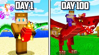 I Survived 100 Days with DRAGONS in Minecraft [upl. by Devinna]