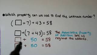 3rd Grade Math 15 Use Properties to Add Commutative amp Associative Properties of Addition [upl. by Ilsel]