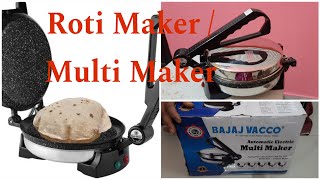 Bajaj Vacco Automatic Electric Roti Maker demo। Multi Maker।। rotimaker shopingvlog productreview [upl. by Yevol]