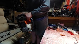 Chinese chainsaw 62cc BaumrAG how to get more power cheap [upl. by Auqenat]