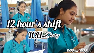 VLOG 312hrs night shift12hrs nurses nursesvlog hospitalvlog icuvlog nursingofficer [upl. by Cresa]