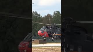 seaking landing aviation helicopter sikorsky seaking rescue landing military airforce event [upl. by Trebreh780]