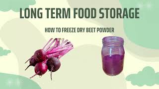 How to Make Beet Powder  with a Freeze Dryer [upl. by Lorianna685]