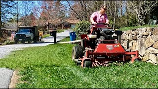 WOW MOWING 4 LAWNS IN MARCH AND THEY ARE LUSH GREEN [upl. by Vittorio]