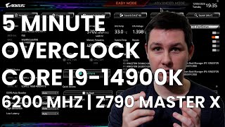 5 Minute Overclock Core i914900K to 6200 MHz [upl. by Hoppe]