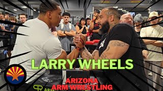 Larry Wheels Mega Arm Wrestling Practice [upl. by Swane395]