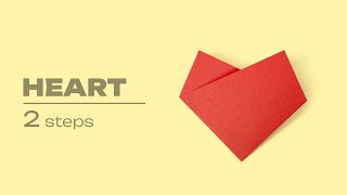 Origami Heart How to Make an Easy Origami Heart  DIY Paper Heart Folding Step by Step [upl. by Nanaj998]