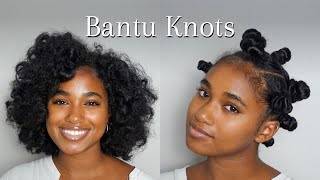 Bantu Knot Out Tutorial  On Wet Natural Hair [upl. by Halilahk453]