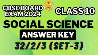 Class 10 Social Sciencs SST Cbse board 2024 Exam Paper  Set 3 QP Code 3223 Anskey Key SST Answer [upl. by Annoif]