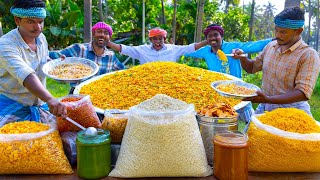 BHEL PURI  Delicious Bhel Puri with Two Chutneys  Indian Street Food Recipe Cooking in Village [upl. by Eilojne]