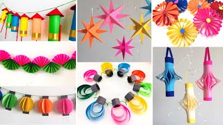 10 Easy Paper decoration ideas for Festival at home Room Decor ideas for Diwali Eid and Christmas [upl. by Daley875]