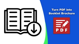 How to turn a pdf into a booklet brochure in PDFXChange Editor [upl. by Maren]