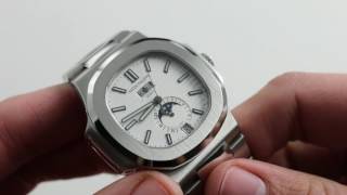 Patek Philippe Nautilus Annual Calendar Ref 57261A010 Watch Review [upl. by Rebane]