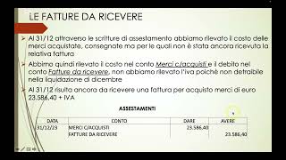 ESERCIZIOFATTURE DA RICEVERE ASSESTAMENTI E APERTURE [upl. by Eniamor]