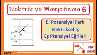 Elektriksel Potansiyel Fark ve İş Eş Potansiyel Eğrileri PDF 2024 [upl. by Quiteri]