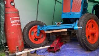 Refitting front axle back on the Fordson Major E1A [upl. by Ydeh]