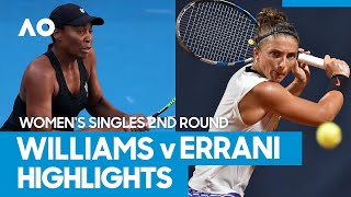 Venus Williams vs Sara Errani Match Highlights 2R  Australian Open 2021 [upl. by Neelrad]