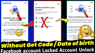 How To Unlock Facebook Account Today  Your Account Has Been Locked Facebook Lock How to unlock 2023 [upl. by Cerellia]