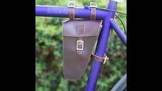 Small Frame Bike Tool Bag in real leather [upl. by Fielding498]