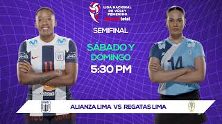 ALIANZA LIMA vs REGATAS LIMA fecha hora y CANAL de transmisión de la SEMIFINAL  LNSV 👋🏐🏆 [upl. by Nova]