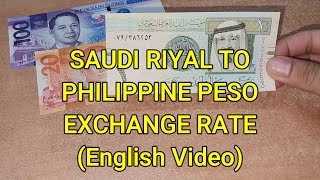 Saudi Riyal to Philippine Peso  Riyal to Peso Exchange Rate Today  Currency Universe English [upl. by Ecinom]