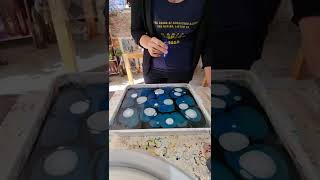 How to Water Marble a Glass Bottle with Raynbow Crow Studios [upl. by Sybila]