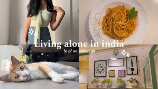 living alone in india  life of indian girl  aesthetic vlog ☁️🍃  a day in my life  slice of life [upl. by Serafine]