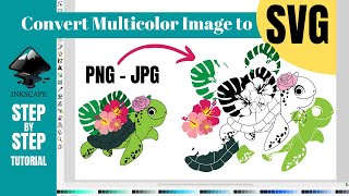 How to Convert Color Images to SVG in Inkscape  Covert JPG amp PNG to SVG [upl. by Selokcin998]