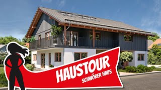 Haustour Doppelhaus im LandhausStil von Schwörer Haus  Hausbau Helden [upl. by Ytsirc]