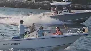 BOATS AND JET SKIS IN ACTION AT THE JETTY – THRILLING WATER ADVENTURES IN VENICE FLORIDA [upl. by Apostles]