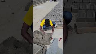 Eyeopening manual brick manufacturing shorts [upl. by Akinhoj]