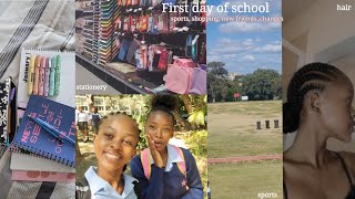 First day of school📚  new school sports shopping chaos new beginnings  South African YouTuber [upl. by Radec112]