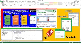 Calendario VBA nativo para Excel – 2007 – 2010 – 2013 – 2016 [upl. by Moyers]