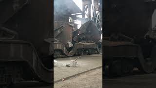 Pig Iron unloading steelplant shortvideo viralvideo viralshorts [upl. by Odlanyar522]