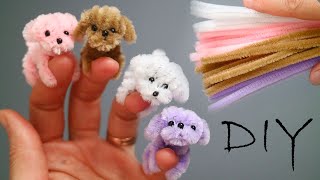 😍CUTE BABIES😍 Mini dog toys made of pipe cleaner [upl. by Ydac]