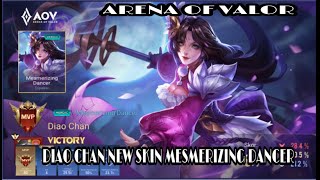 AOV Diao Chan New Skin mesmerizing Dancer  Arena Of Valor AOV GarenaRoV GarenaAOV Gaming [upl. by Ahsinej]