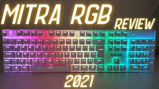 Teclado Redragon Mitra RBG White  Review FIQUEI SURPRESO 2021 [upl. by Feilak427]