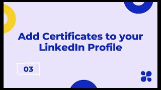 Howto 03 Add certificates to your LinkedIn profile [upl. by Nerra620]