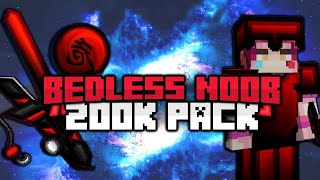 Bedless Noob 200k Texture Pack Download MCPEBedrockJava [upl. by Anilehcim]