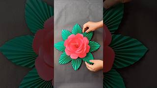 Rose Flower Wall Hanging✨youtubeshorts viralshort diy wallhanging homedecor papercraft craft [upl. by Durrett]