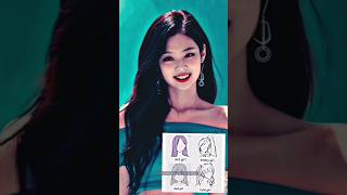 Jennie hairstyle edit shorts blackpink jennie bp [upl. by Cirri]