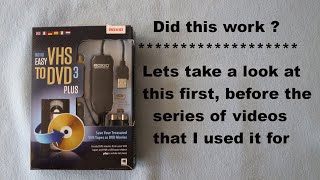 Taking a look at the Roxio easy VHS to DVD 3 plus Analog to Digital converter [upl. by Ahsikyt608]