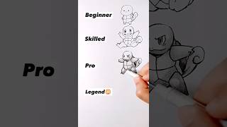 How to Draw SquirtlePokemon in different levels 😳 shorts anime drawing [upl. by Ymeon]